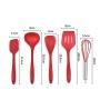 Pancake Spatula Silicone Nonstick 10Pcs Cooking Kit Cooking Baking Kitchenware Utensil Set (Color : Light Yellow)