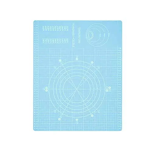 Silicone Kneading Pastry Mat Kitchenware - Reusable Non Stick Pad for Dough Rolling Fondant Pie Pizza Cake Baking Sheet Cooking Tools Blue