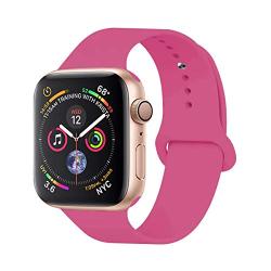 YANCH Compatible with for Apple Watch Band 38mm 42mm 40mm 44mm, Soft Silicone Sport Band Replacement Wrist Strap Compatible with for iWatch Series 4/3/2/1, Nike+,Sport,Edition