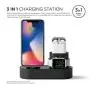 elago 3 in 1 Charging Hub [Black] for Apple Watch Series 5/4/3/2/1, Apple AirPods 2/1, iPhone 11 Pro Max/11 Pro/11/Max/Xs/XS Max/XR/X and All iPhone Models [Original Cables Required-NOT Included]