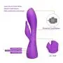 Vibrating Rabbit Vibrator G-spot Vagina Clitoris Stimulator Massager, IMO Rechargeable Lightweight Silicone Dildo Vibe with 7 Vibration Modes Adult Sex Toys for Men Women Couples