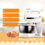 BINZHI Eggbeater With Bucket Seat Electric Egg Beater Eggbeater Dough Mixer - 311933.1cm White Kitchen gadget