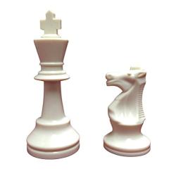 Heavy, Triple Weighted, School, Club, Tournament Chess Set, Black/White - 34 Chess Pieces (2 Extra Queens), 3.75" Tall King, Instructions on How to Play Chess