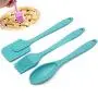 3PCS Silicone Spatula Spoon Brush Set Cooking Utensil Tool Kit Heat Resistant Basting Brush Silicone Kitchenware Random Color