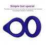 SheLins Softy Silicone Cock Rings Penis Enlarger Stronger and Harder Erection to Prolonging Climax Sex Toys for Men Flexible Size Ring Dark Blue