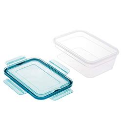 AmazonBasics 24 Piece Plastic Locking Food Storage Container - Blue