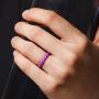 ThunderFit Thin and Stackable Silicone Rings, 8 Rings / 4 Rings / 1 Ring - Silicone Wedding Bands for Women - Diamond Pattern