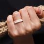 ThunderFit Thin and Stackable Silicone Rings, 8 Rings / 4 Rings / 1 Ring - Silicone Wedding Bands for Women - Diamond Pattern