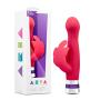 Aria - Lotus Flutter - Sleek 10 Vibrating Functions Butterfly Massager - Clitoral G Spot Dual Stimulating Vibrator - Waterproof - Platinum Silicone - Sex Toy for Women - Sex Toy for Couples (Cerise)