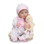 iCradle Lovely 17" 42cm Reborn Baby Doll Soft Silicone Realistic Lifelike Reborn Baby Girl that Look Real Looking New Born Dolls Toddler Xmas Gift Free Magnet Pacifier