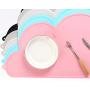 POKALI Silicone Non Slip Placemat for Kids Baby Toddlers, Waterproof Baby Place Mat for Reusable, Mobile Plate mats for Baby Toddle-Non Slip Place mat Easy Clean Reusable for Kids (3PCS)