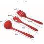 Silicone Kitchenware 10 Piece Nonstick Cookware Set Kitchen Tools Baking Utensils,Red