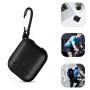 Upgrade Airpods Case Protective Cover Compatible with Airpods Wireless Charging Case 2 and 1 Cute Full Protection Skin Cover Case,Front LED Visible (Black-Carbon Fiber)