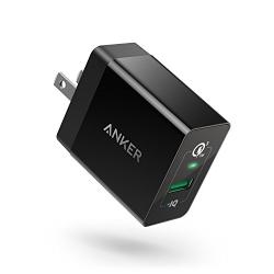 Quick Charge 3.0, Anker 18W 3Amp USB Wall Charger (Quick Charge 2.0 Compatible) Powerport+ 1 for Galaxy S10/S9/S8/Edge/Plus, Note 8/7, LG G4, HTC One A9/M9, Nexus 9, iPhone, iPad and More