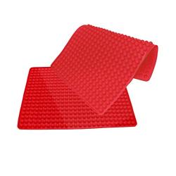 2 Pcs Silicone Baking Mat Non Stick - Pastry Baking Kitchenware Heat Resistant Placement Countertop Protector Utensils Red