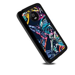 Moto G5 Case,Flexible Soft TPU Cover Shell,Slim Silicone Black Rubber Non-Slip Durable Design Protective Phone Case for Moto G5 -Butterfly