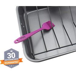 Sililids Basting Brush. Purple. Ergonomic, Steel Framed, Single Piece Construction. 100% Food Grade FDA Approved Silicone. Great Gift for The BBQ Enthusiast or Chef in Your Family.