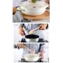 J&Amp;P Solid Wood Handle With Storage Bucket Pink Silicone Kitchenware New Color Series 12 Pieces Set