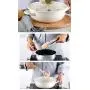 J&Amp;P Solid Wood Handle With Storage Bucket Pink Silicone Kitchenware New Color Series 12 Pieces Set