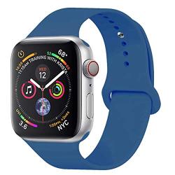 YANCH Compatible with for Apple Watch Band 38mm 42mm 40mm 44mm, Soft Silicone Sport Band Replacement Wrist Strap Compatible with for iWatch Series 4/3/2/1, Nike+,Sport,Edition