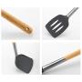 OBR KING 6pcs Silicone Kitchenware Set Non-Stick Spatula Turner Spoon with Storage Holder