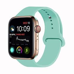 VATI Sport Band Compatible for Apple Watch Band 38mm 40mm 42mm 44mm, Soft Silicone Sport Strap Replacement Bands Compatible with 2019 Series 5 iWatch Apple Watch Series 4/3/2/1, Sport, Nike+, Edition