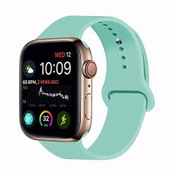 VATI Sport Band Compatible for Apple Watch Band 38mm 40mm 42mm 44mm, Soft Silicone Sport Strap Replacement Bands Compatible with 2019 Series 5 iWatch Apple Watch Series 4/3/2/1, Sport, Nike+, Edition