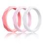 CHSTAR Silicone Wedding Rings for Women - Premium Fashion Forward Stackable Silicone Rubber Wedding Bands, Size 4 5 6 7 8 9, Hypoallergenic Medical Grade Silicone Ring for Women - Classic Style.