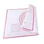 BESTONZON Kitchenware Pastry Mat, Silicone Baking Mat With Measurements,Non Stick Non Slip Pastry Rolling Mat,for Kitchen(40 60 Cm,Red)