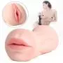 Manual Control Soft Natural Silicone Male Mastubration Cup 2 in 1 Artificial Real Pussy Male Air-Sucking Toys for Male Sexy Underwear Toys for Men T Shirt
