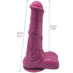 QWE Womens Sex Device Silicone Simulation Penis Anal Plug Adult Sex Toy Animal Fake Penis Simulation Silicone, Size: 26 4.8 5.5Cm (Private Packaging)