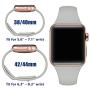 Zekapu Sport Band Compatible for Apple Watch 38mm 42mm 40mm 44mm, Soft Silicone Narrow Slim Sport Replacement Wristband for iWatch Series 5, Series 4, Series 3, Series 2, Series 1 Women