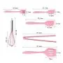 Silicone Cooking Utensil Set Pink 6 Piece Kitchenware Set for Nonstick Cookware - for Cooking, Baking, Frying, Grilling, Blending and Serving