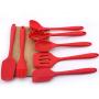 JunbosiKitchenware Silicone Kitchenware 7 Piece Set Nonstick Cookware Shovel Spoon Scrape Baking Kitchen Gadget