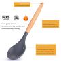 SHUHAO Kitchenware Set Silicone Cookware, 11 Pieces of Natural Wooden Handle Cookware Without BPA Kitchen Gadget Cookware Set, Suitable for Cooking