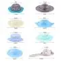 Acrylic Pouring Strainer, 8 Pieces Plastic Silicone Strainer Flower Drain Basket for Pouring Acrylic Paint, Flower Strainers Plastic Silicone Drain Basket Unique Pattern Train Art Supplies
