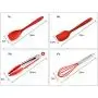 JunbosiKitchenware Silicone Kitchen 10 Pieces Nonstick Cookware Silicone Kitchenware Set Shovel Spoon Kitchenware Set,Red