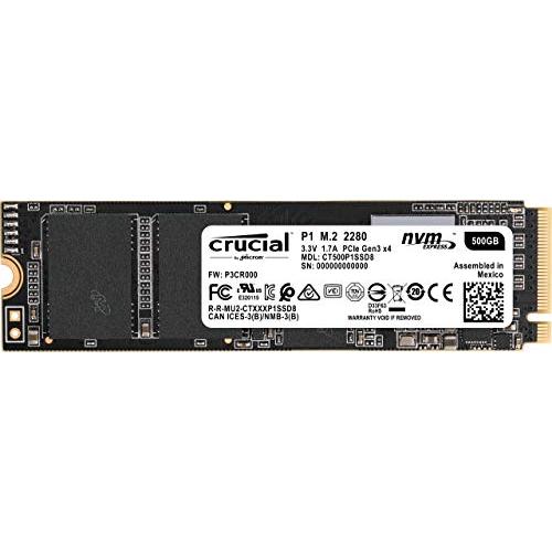 Crucial P1 500GB 3D NAND NVMe PCIe M.2 SSD - CT500P1SSD8