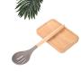 TOPmountain Silicone Kitchenware Silicone Cooking Simple Wooden Handle Heat Resistant Women Chef