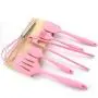 6pcs Silicone Kitchen Cooking Tools Pink kitchenware Durable Cooking Utensils Eco-friendly Kitchen Baking Tools