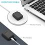 Syncwire AirPods Case, AirPods Protective Cover [Front LED Visible] Durable Silicone Skin Case with Keychain [Waterproof and Shockproof] for Apple AirPods 1 & 2 [Supports Wireless Charging] - Black