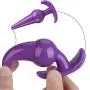 UIUIUS 4PCS Various Size Silicone Sexy Stimulation Toys for Adult,Purple