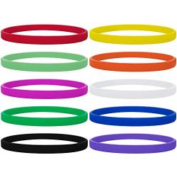 GOGO Silicone Wristbands Sport Rubber Bracelets Thin Bands Party Favor Gifts