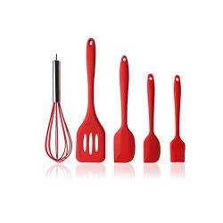 Silicone Kitchenware Set Of 5 Cooking Spoon Shovel Whisker Brush Kitchen Tool