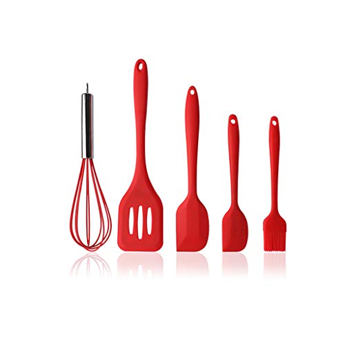 Silicone Kitchenware Set Of 5 Cooking Spoon Shovel Whisker Brush Kitchen Tool