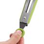 FXINJZANJ Set of 2 - 9" 12" Stainless Steel Kitchen Tongs with Green Heat Resistant Silicone Food Clip