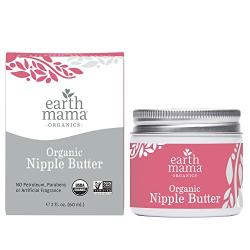 Organic Nipple Butter Breastfeeding Cream by Earth Mama | Lanolin-free, Safe for Nursing & Dry Skin, Non-GMO Project Verified, 2-Fluid Ounce (Packaging May Vary)