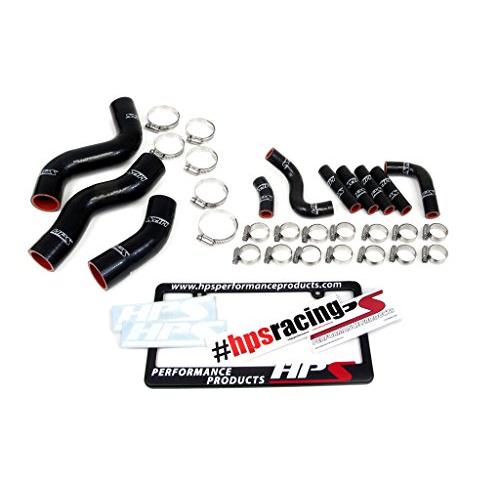 HPS 57-1441-BLK-2 Black Silicone Radiator Coolant/Pesky Heater Hose Kit