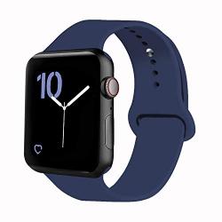 VATI Sport Band Compatible for Apple Watch Band 38mm 40mm 42mm 44mm, Soft Silicone Sport Strap Replacement Bands Compatible with 2019 Series 5 iWatch Apple Watch Series 4/3/2/1, Sport, Nike+, Edition