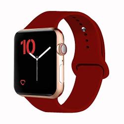 VATI Sport Band Compatible for Apple Watch Band 38mm 40mm 42mm 44mm, Soft Silicone Sport Strap Replacement Bands Compatible with 2019 Series 5 iWatch Apple Watch Series 4/3/2/1, Sport, Nike+, Edition